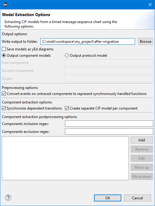 cmi component dialog